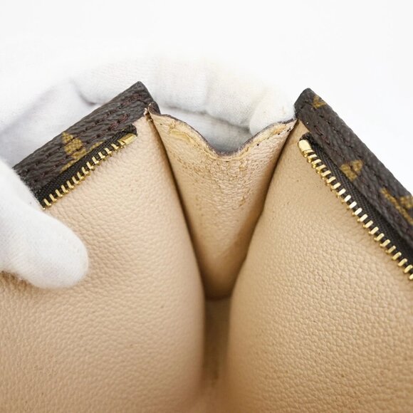 LOUIS VUITTON Logo BUCKET PM Pouch Bag Monogram Leather Brown France 04EF204 - Picture 16 of 16